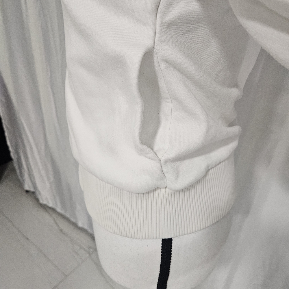 Fendi White Zip-Up Jacket with Logo Sleeves - Picture 7 of 16